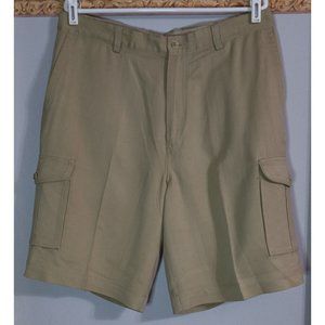 Tommy Bahama 35 Tan Silk Golf Casual Travel Cargo Relax Shorts